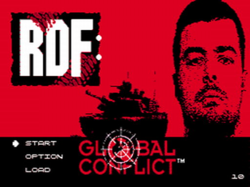 RDF Global Conflict title screen for Sega CD